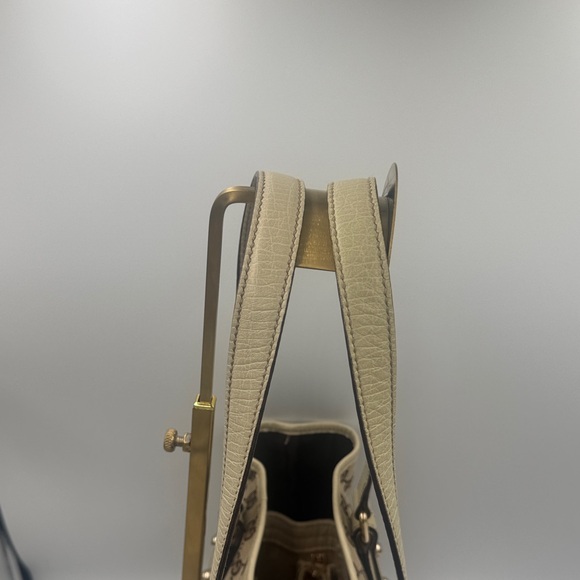 Gucci Brown and Cream Sherry Line Monogram Tote with Original Charms - Picture 6 of 17